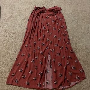 American Eagle Outfitters floral button maxi skirt